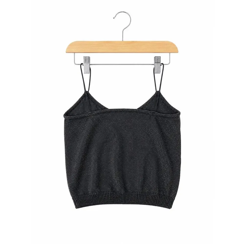 Free People Intimately Metallic Shimmer Cropped Cami Bralette Teal Gold XS/S Y2K